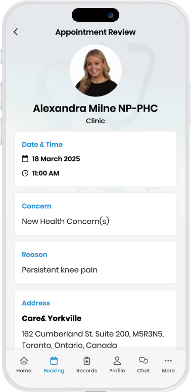 Care& booking confirmation